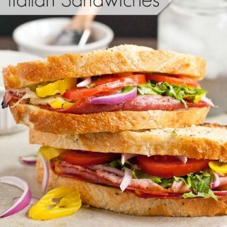 These Grilled Italian Sandwiches are made in a foil packet on the grill!