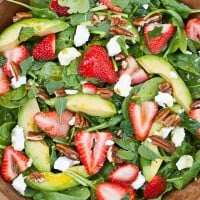 Strawberry Goat Cheese Spinach Salad via NeighborFoodBlog.com
