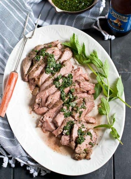 Grilled Leg of Lamb with Mint Sauce | NeighborFood