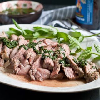 Grilled Butterflied Leg of Lamb with Mint Sauce | NeighborFoodBlog.com