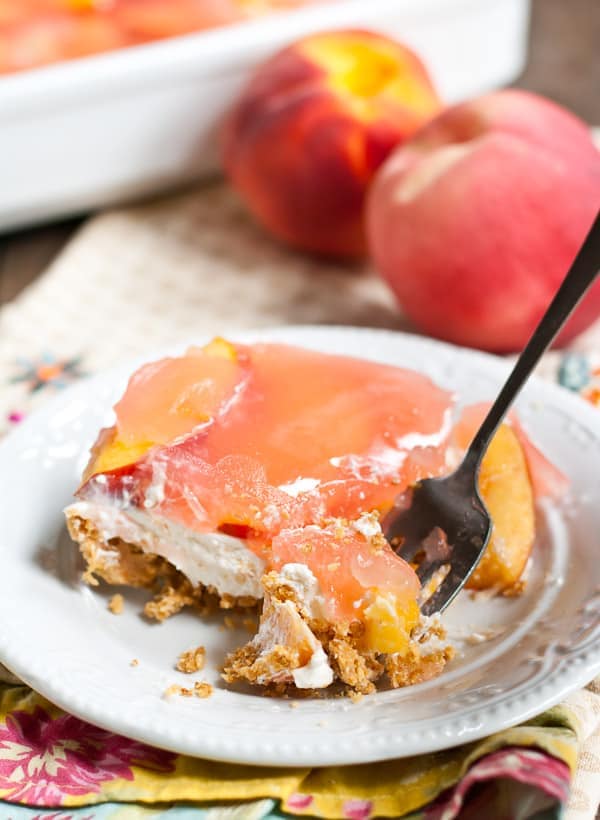 No Bake Peach Delight- an easy dessert recipe for summer!