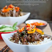 Let your crock pot do all the work with this easy Asian Honey Sesame Beef. Sweet, savory, and loaded with vegetables it's the perfect weeknight meal!