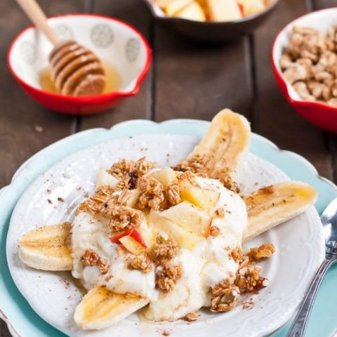 This Breakfast Banana Split is an easy recipe that's a great healthy start for your day!