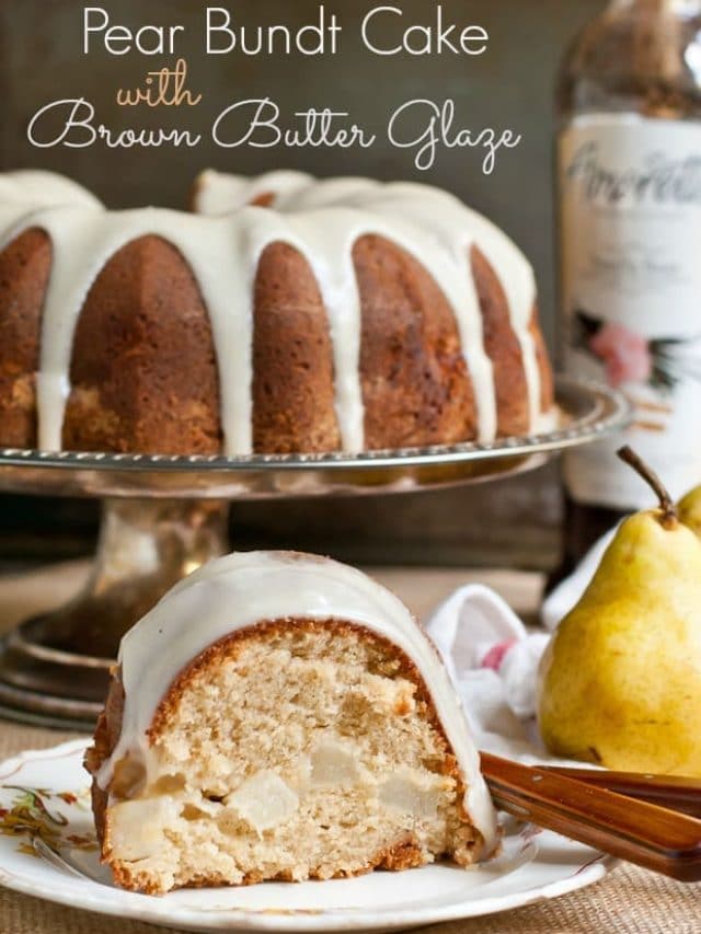 Pear Bundt Cake with Vanilla Brown Butter Glaze Story