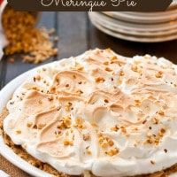 This gorgeous Peanut Butter Meringue Pie is the perfect no bake dessert for the holidays.