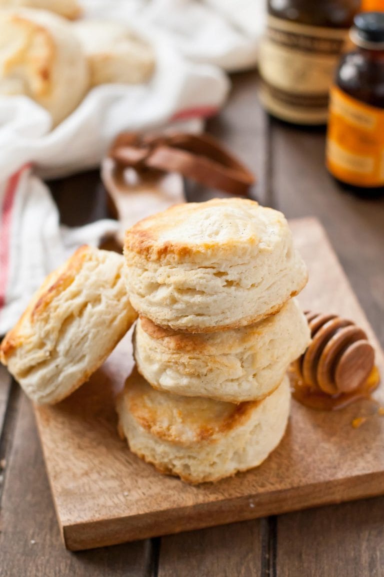 A hint of vanilla and orange spice up these classic, ultra flaky buttermilk biscuits.