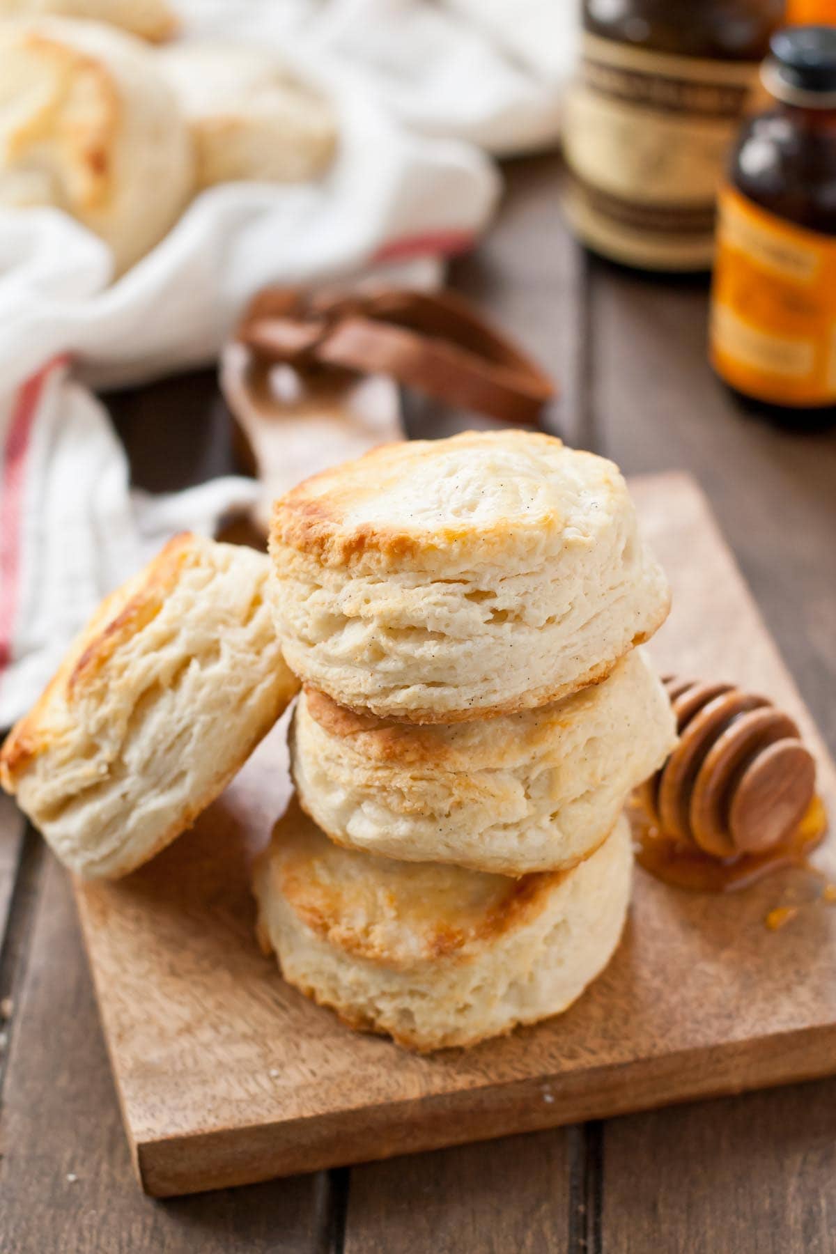 A hint of vanilla and orange spice up these classic, ultra flaky buttermilk biscuits. 
