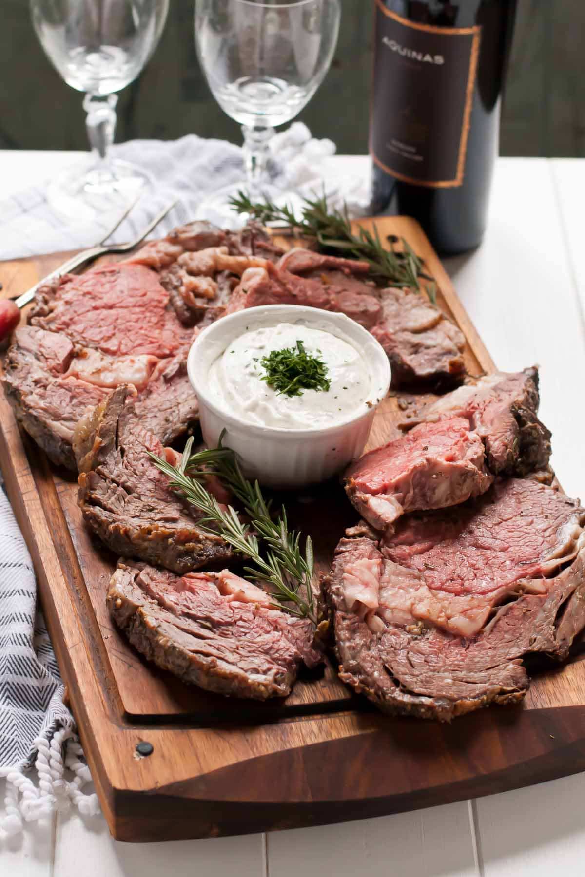 This Garlic and Rosemary Prime Rib Recipe is surprisingly easy to make and perfect for the holidays!