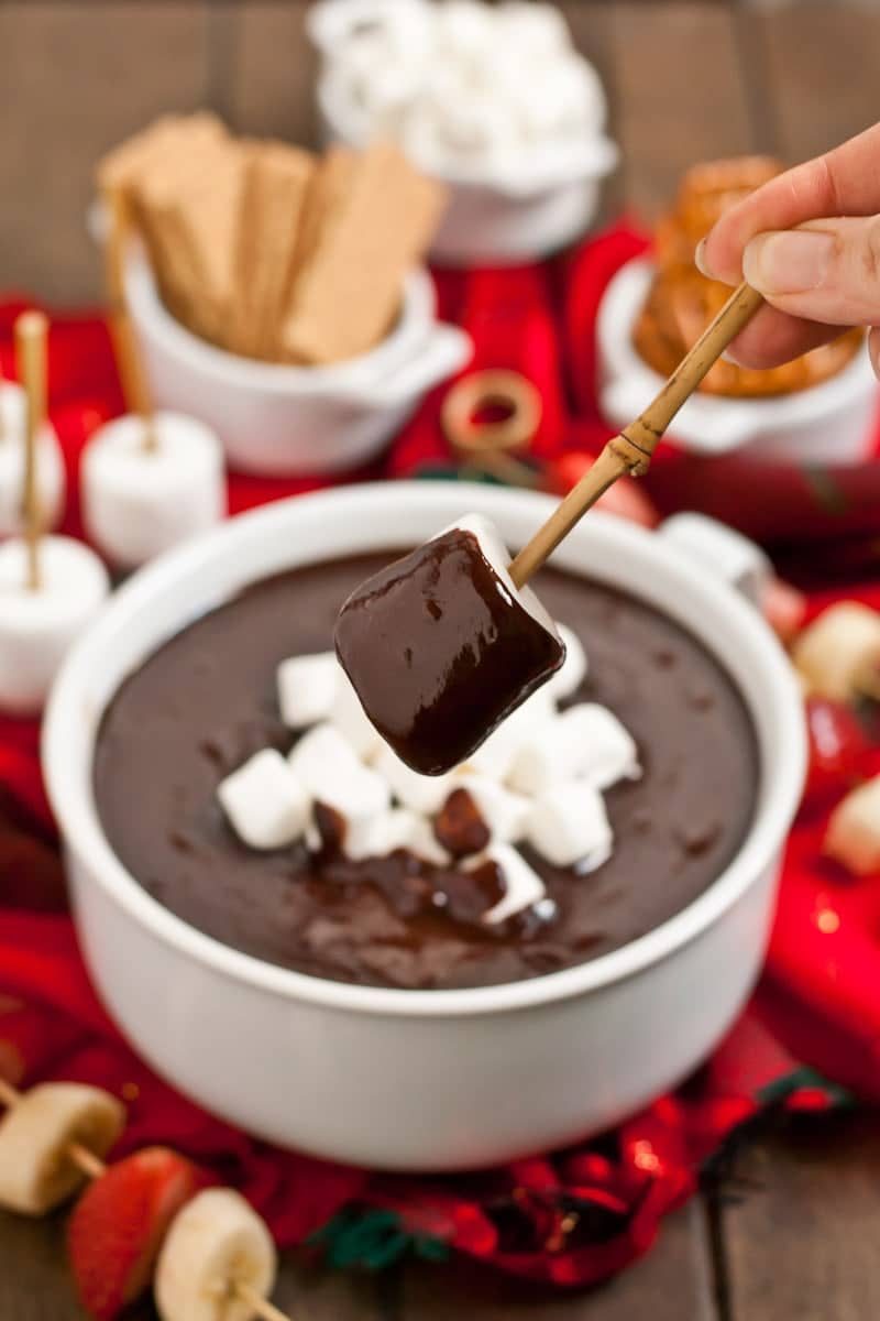 This Hot Chocolate Dip is the perfect holiday party appetizer or dessert!