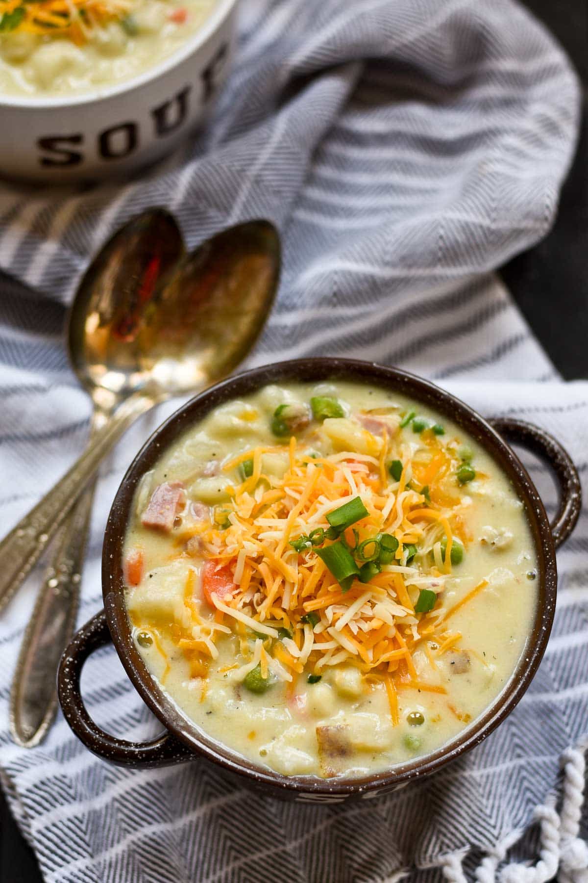 Next time you have leftover ham, you'll want to make this Creamy Ham and Potato Soup! 
