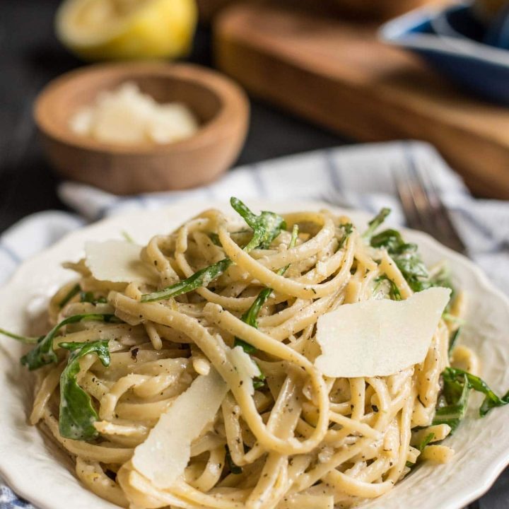 You can have this creamy, comforting Parmesan Lemon Linguine recipe on your table in 30 minutes.