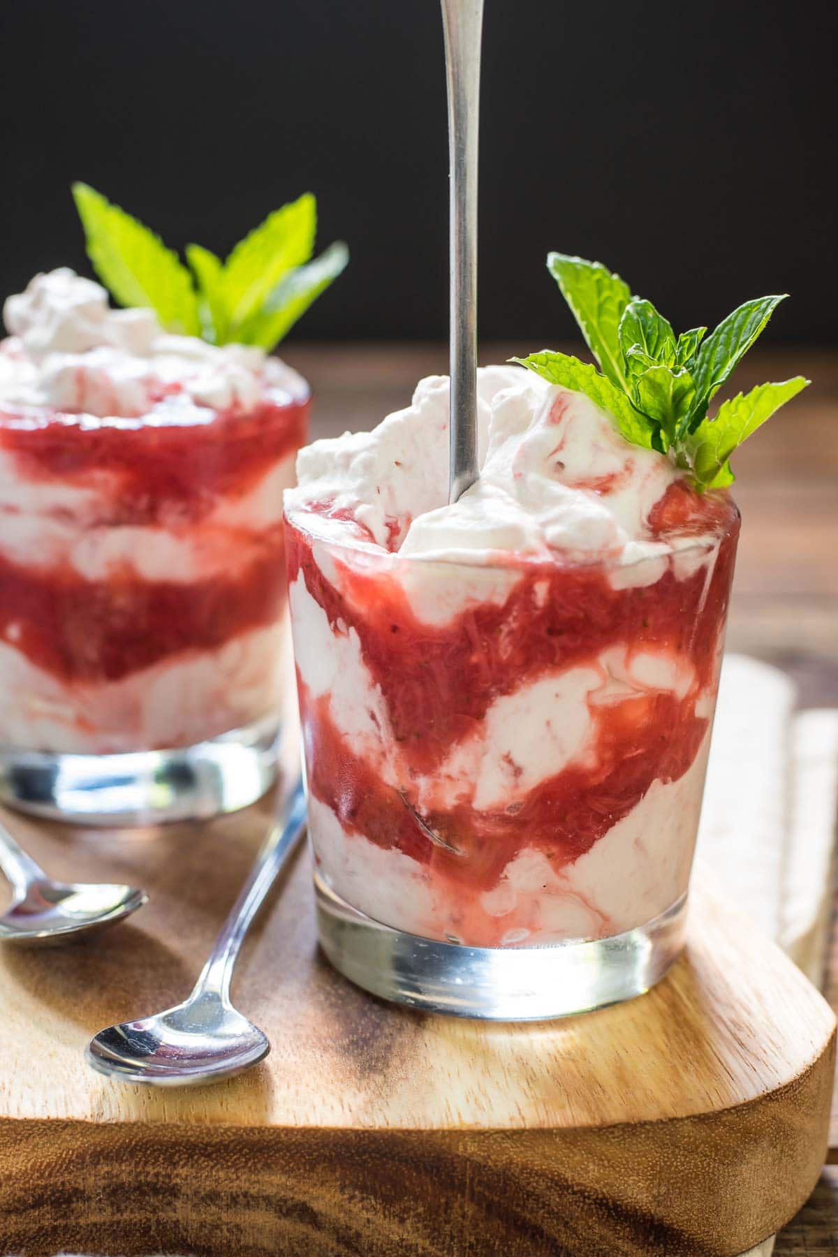 It doesn't get any easier or prettier than this Strawberry Rhubarb Fool! This no-bake dessert is light, airy, and the perfect sweet for summer!
