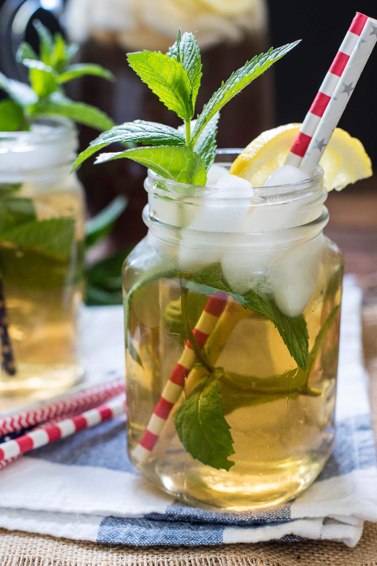 Make this refreshing Mint Iced Tea recipe on the stove top or in an ice maker. It's the perfect summer drink!