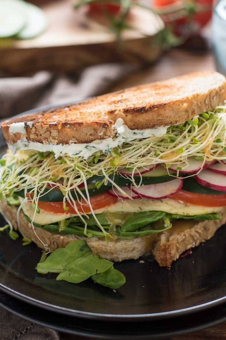 The Best Veggie Sandwiches with Herbed Cream Cheese | NeighborFood