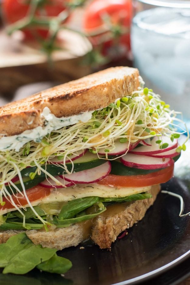 The Best Veggie Sandwiches with Herbed Cream Cheese | NeighborFood