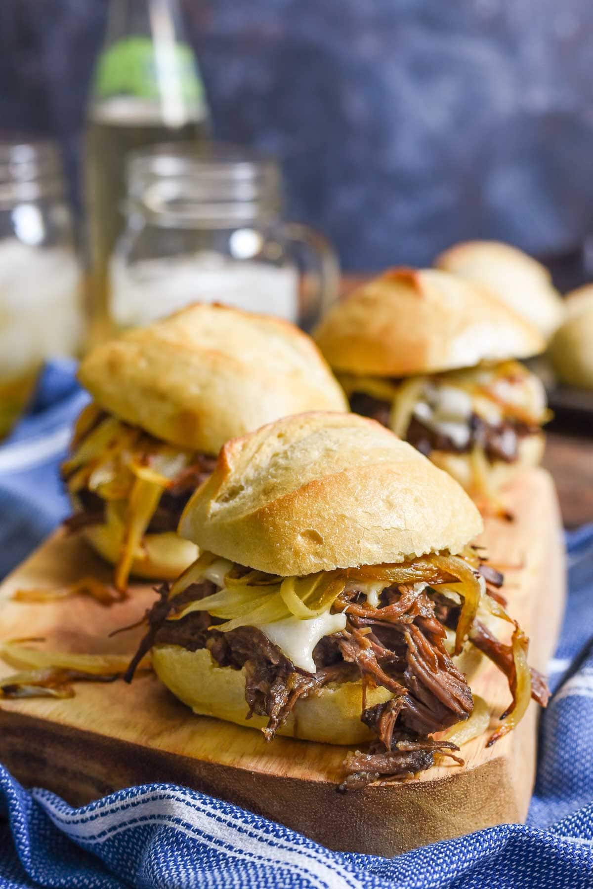 Next time you make roast, make sure to prepare enough to make these Leftover Pot Roast Sandwiches. Loaded with cheese and caramelized onions, these are SO GOOD!