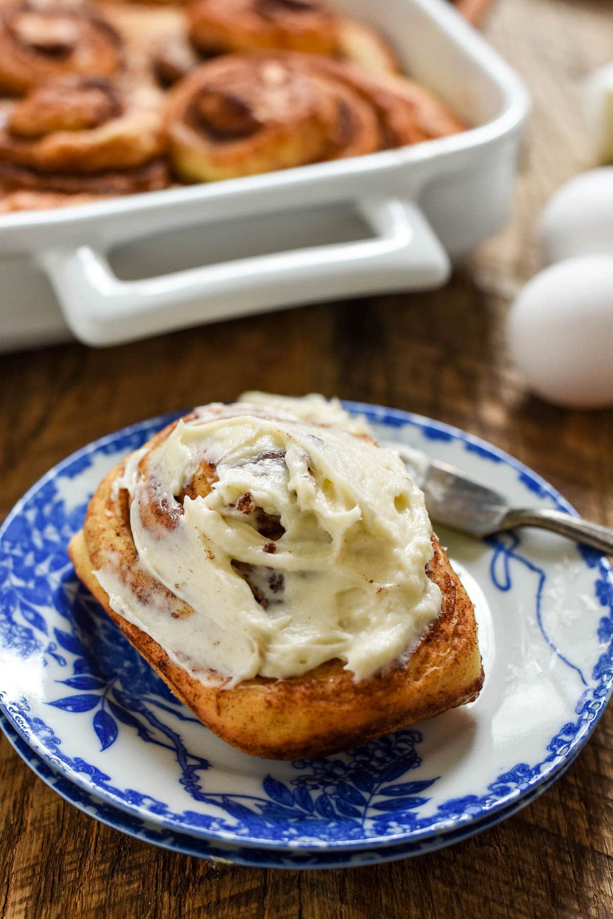 These Overnight Cinnamon Rolls with Cream Cheese Frosting are soft, chewy, and loaded with cinnamon flavor! The ultimate make ahead breakfast recipe.