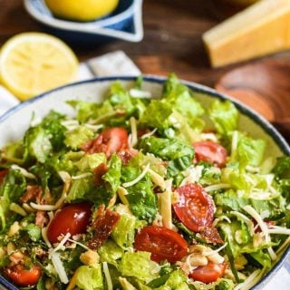 This salad, known in our family only as That Good Salad, is the best combination of crunchy, fresh, bacony, cheesy goodnees!