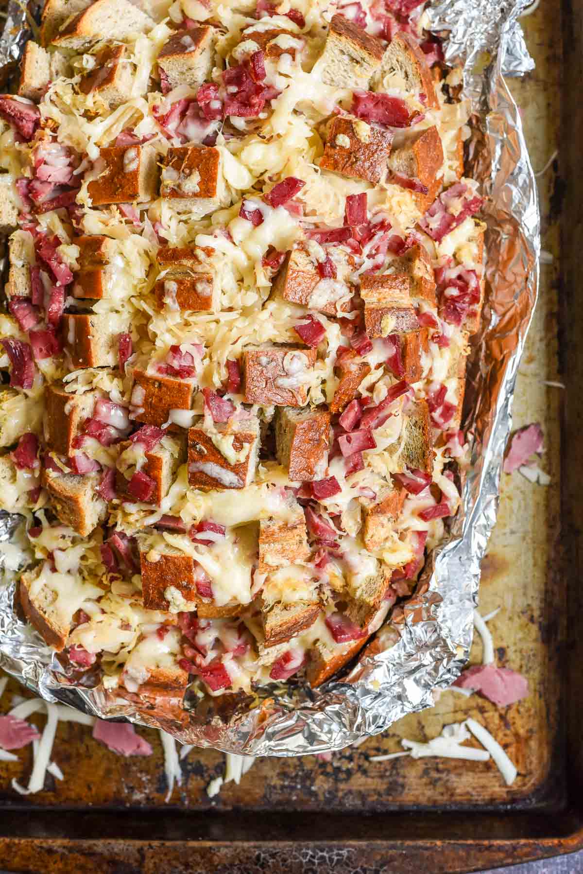 This Pull Apart Reuben bread is an easy appetizer everyone will love!