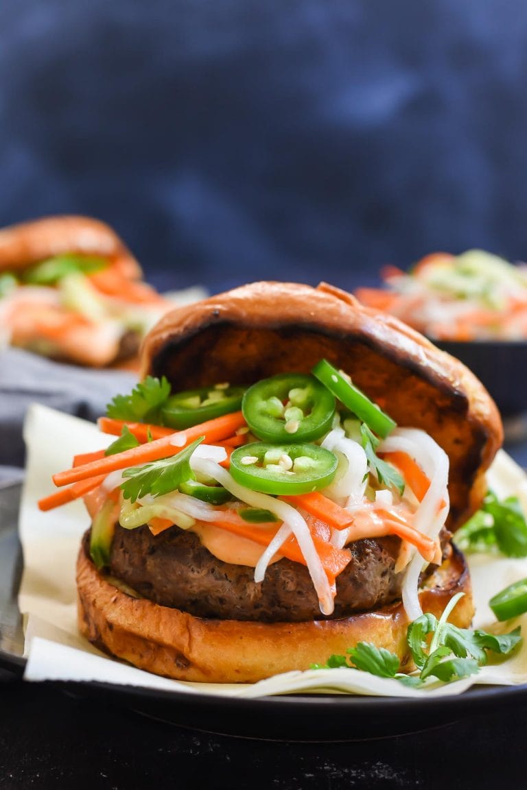 Banh Mi Burgers with Quick Pickled Vegetables NeighborFood
