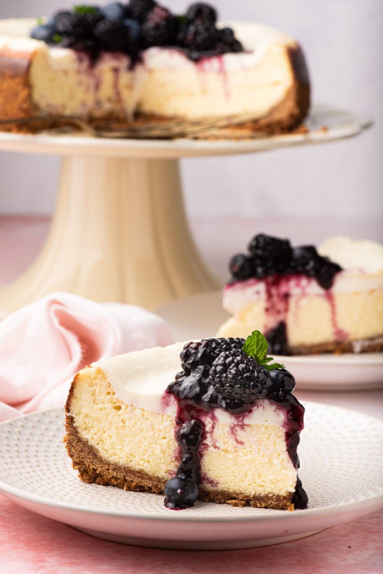 Cheesecake with Sour Cream Topping | NeighborFood