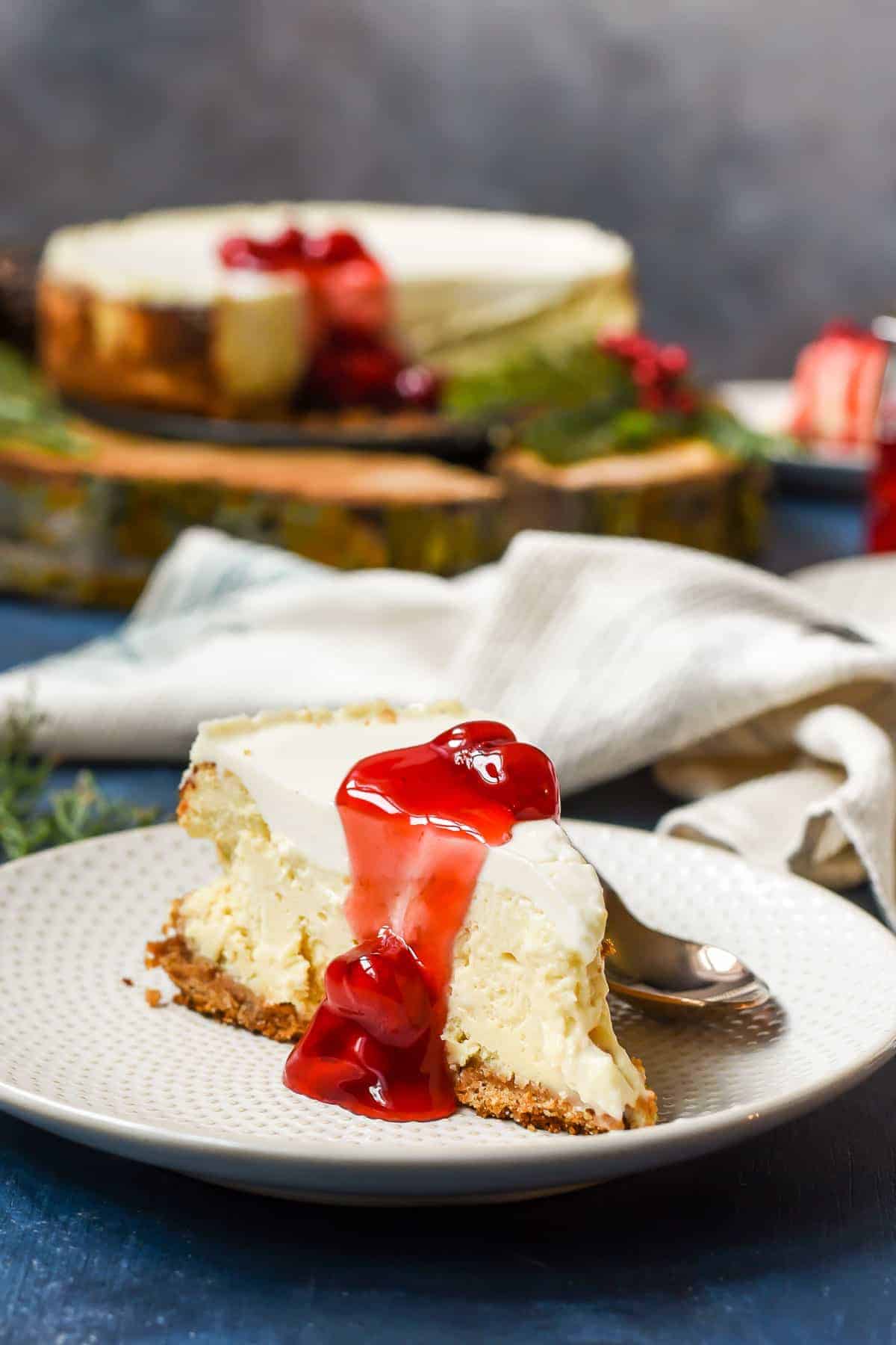 This Sour Cream Cheesecake has a wonderfully light, whipped texture and rich flavor. It's the perfect dessert for any occasion!