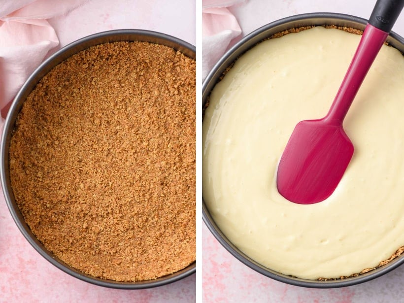graham cracker crust and filling for cheesecake