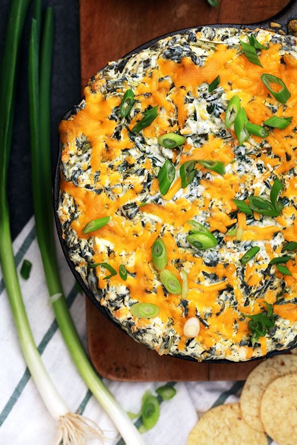 Creamy Baked Double Cheese and Spinach Dip