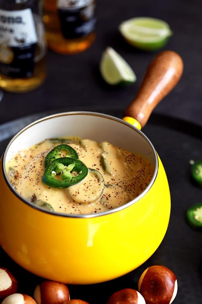 Mexican Beer Cheese Fondue