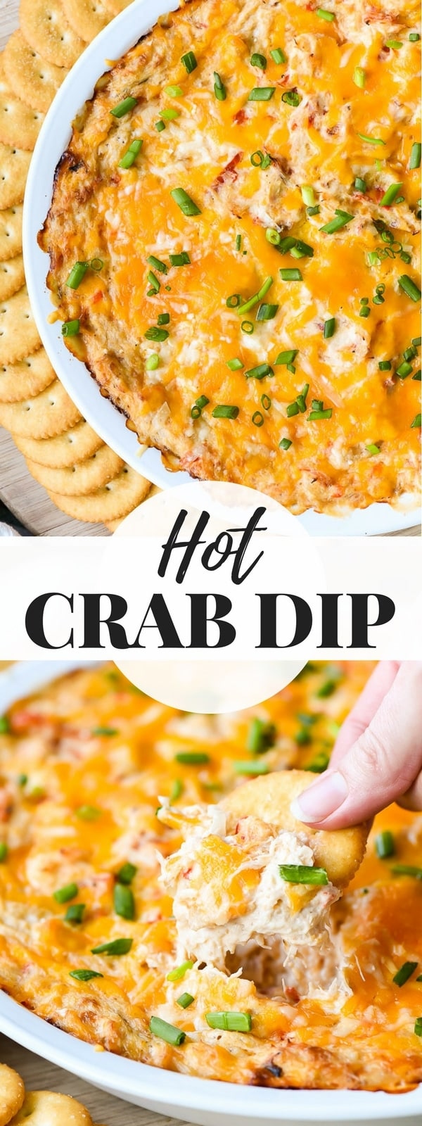 This cheesy, ultra creamy Hot Crab Dip gets a sweet and tangy kick from a special ingredient! This appetizer will disappear at parties!