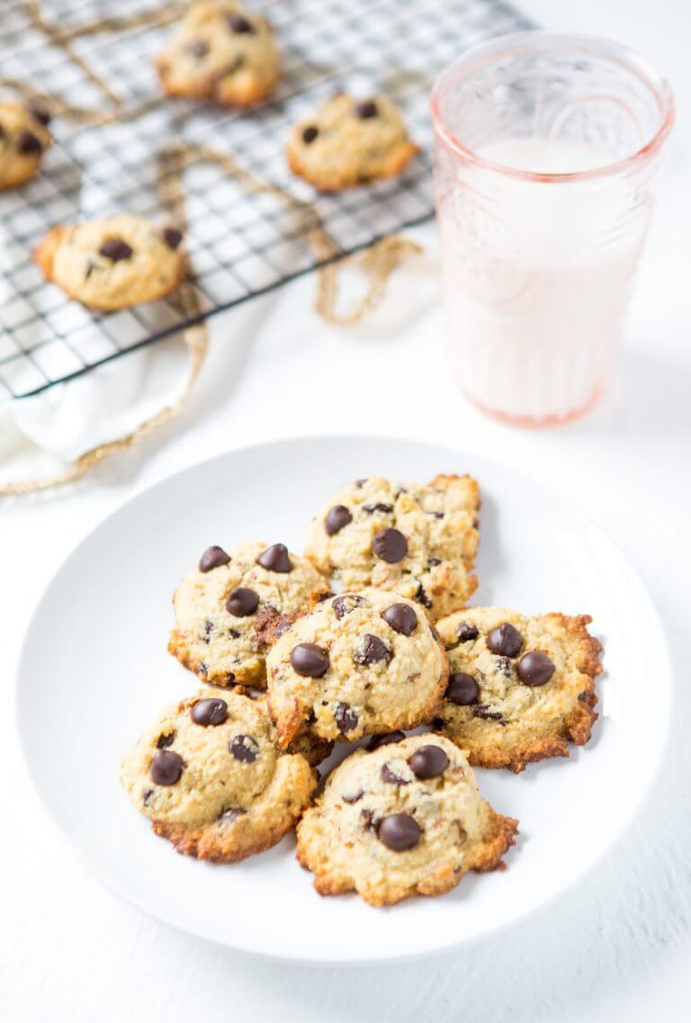 Keto Chocolate Chip Cookies with Pecans
