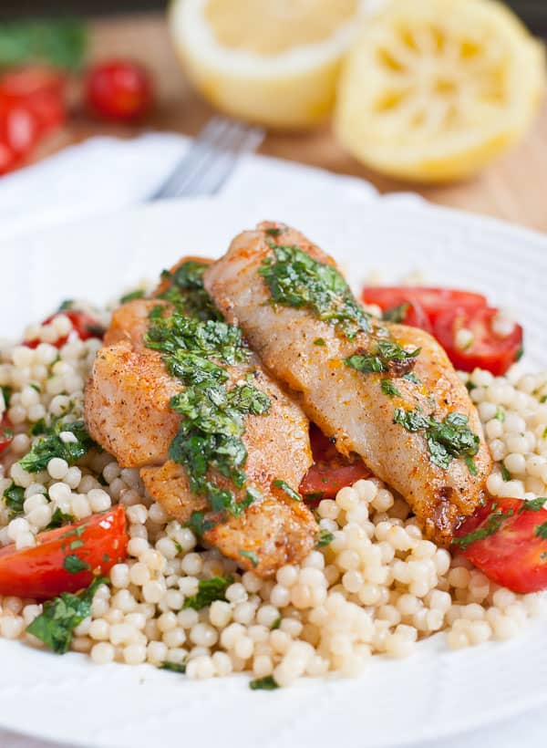 White Fish with Couscous