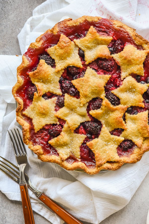 Bumbleberry Pie with Star Crust