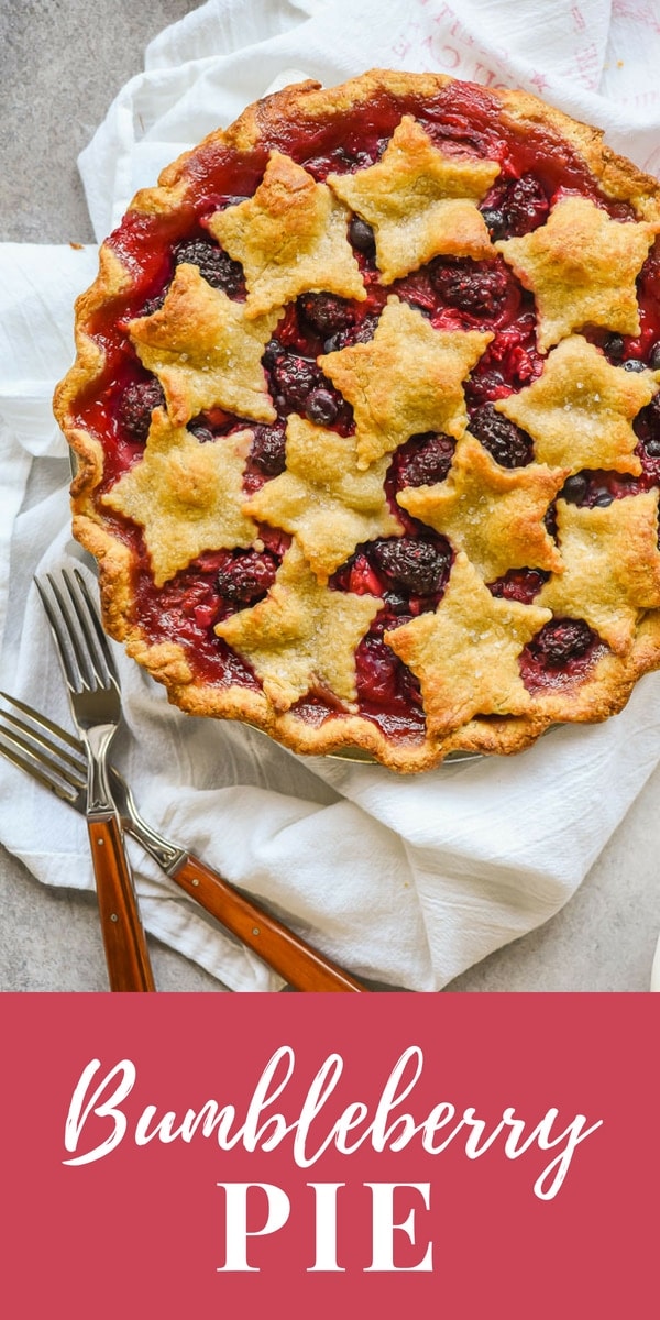 Bumbleberry Pie with star pie crust 