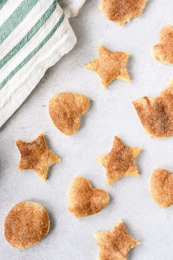 Pie Crust Cookies in stars and hearts