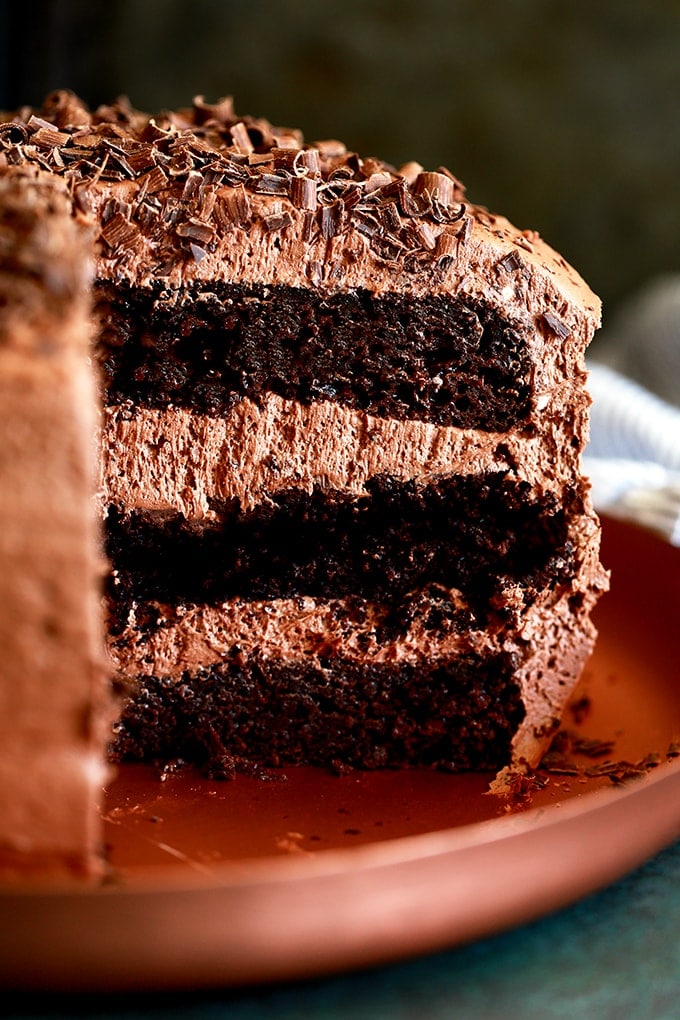 Triple Layer Chocolate Brownie Cake