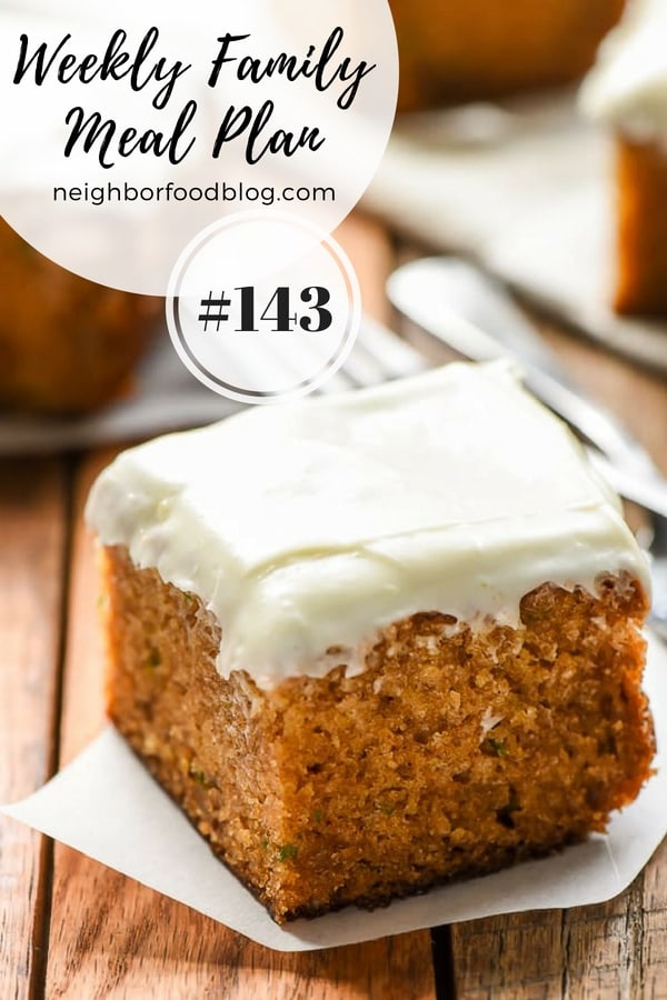 Weekly Family Meal Plan 143 | NeighborFood