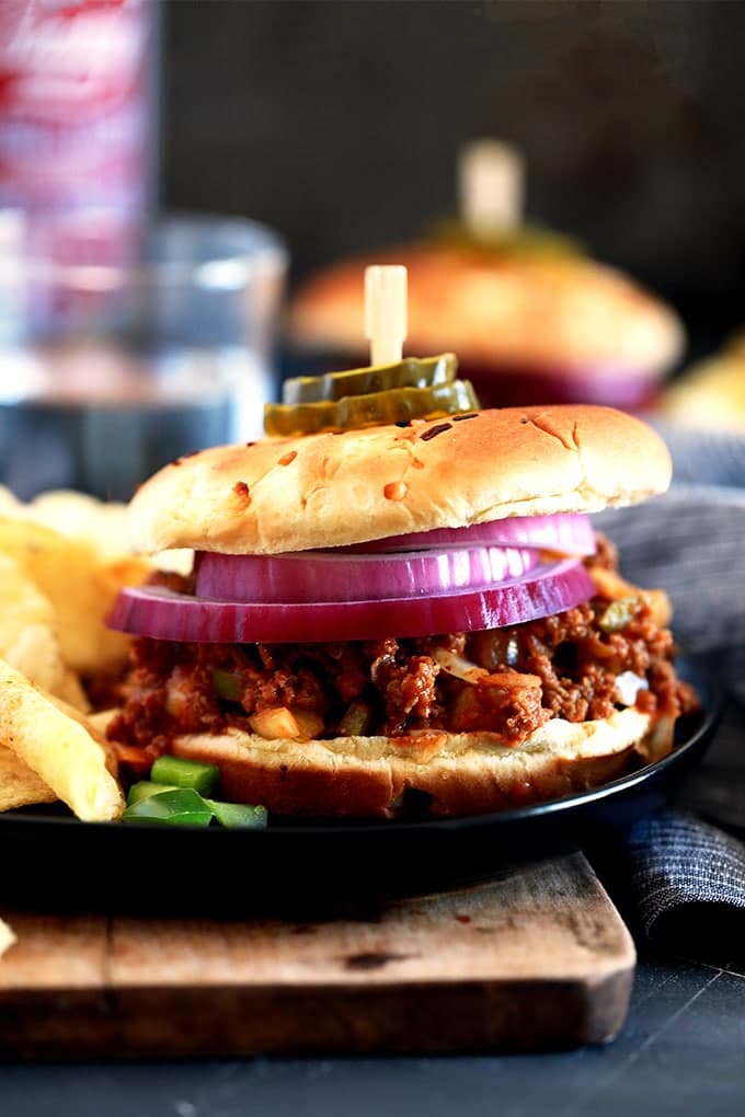 Easy Sloppy Joes from Melanie Makes on a plate