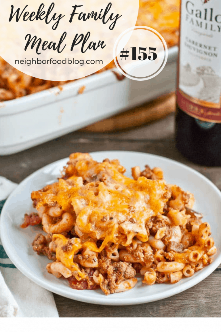 Weekly Family Meal Plan 155
