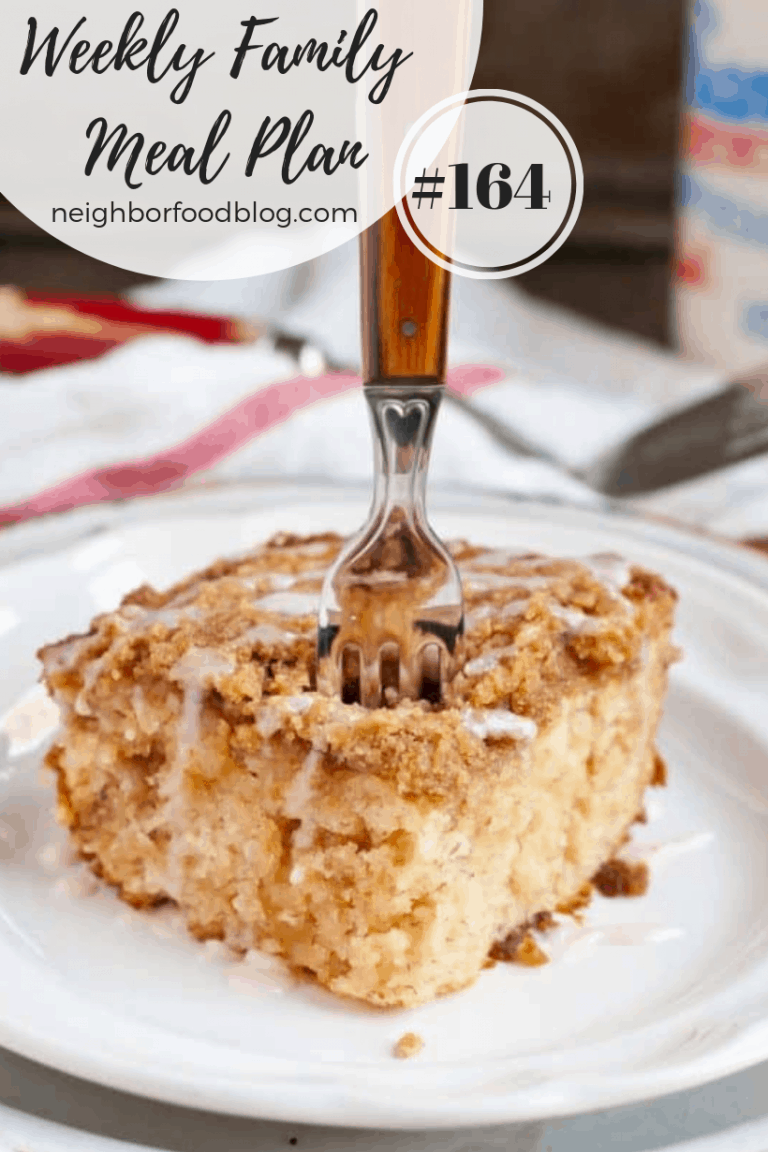 Weekly Family Meal Plan 164