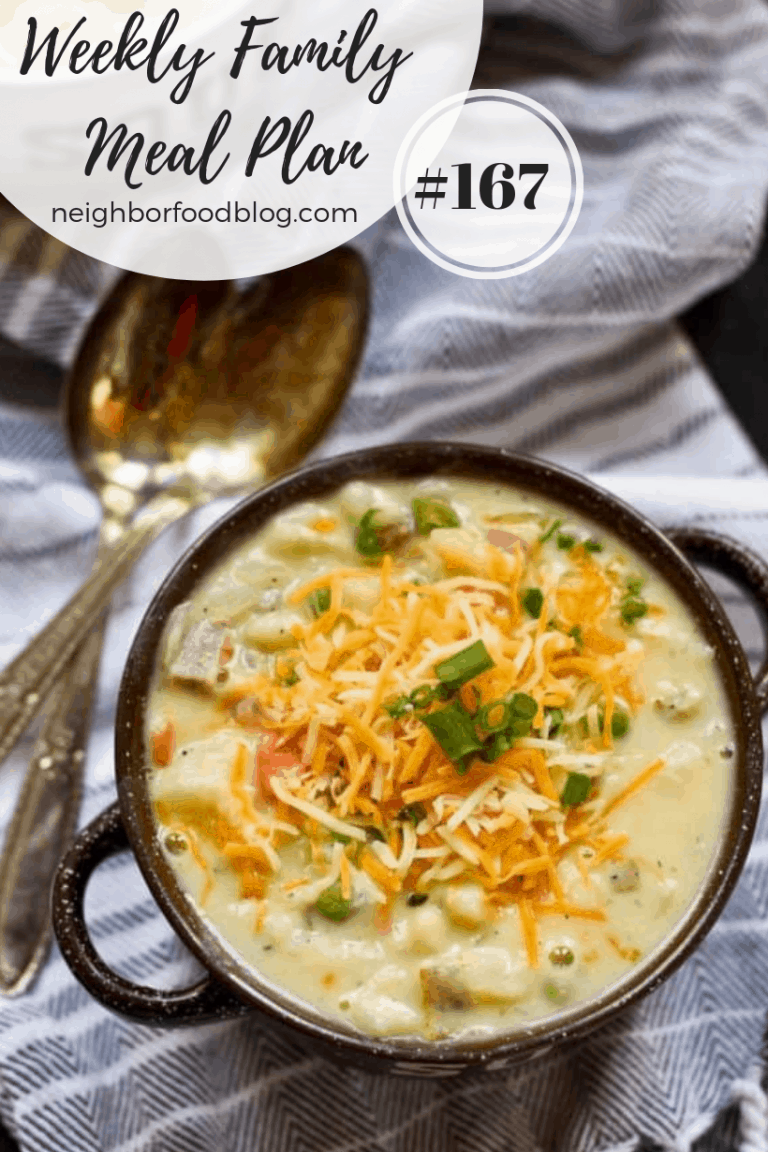 Weekly Family Meal Plan #167