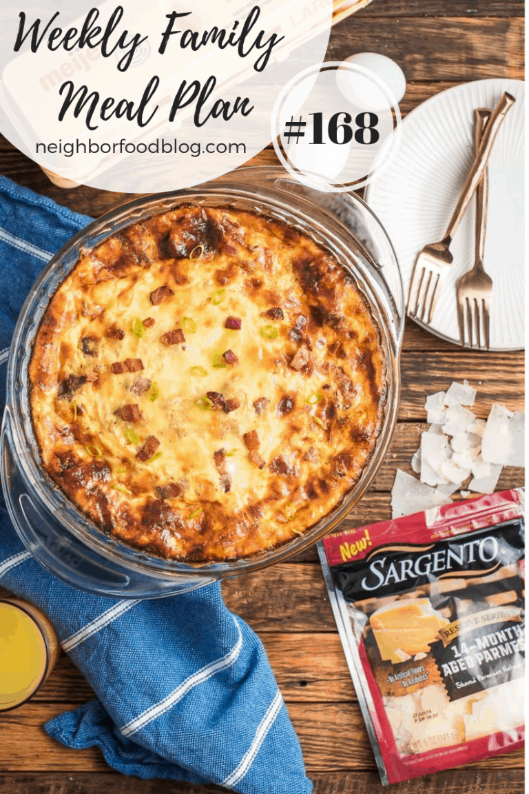 Weekly Family Meal Plan #168