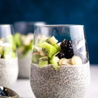 Overnight Chia Pudding in a glass