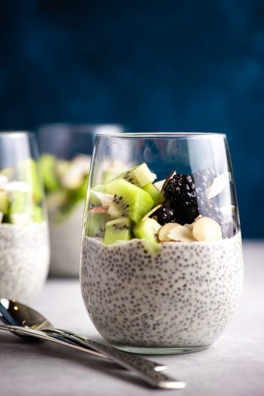 Overnight Chia Pudding in a glass