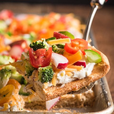 Cold Veggie Pizza: An easy crowd pleasing appetizer - NeighborFood
