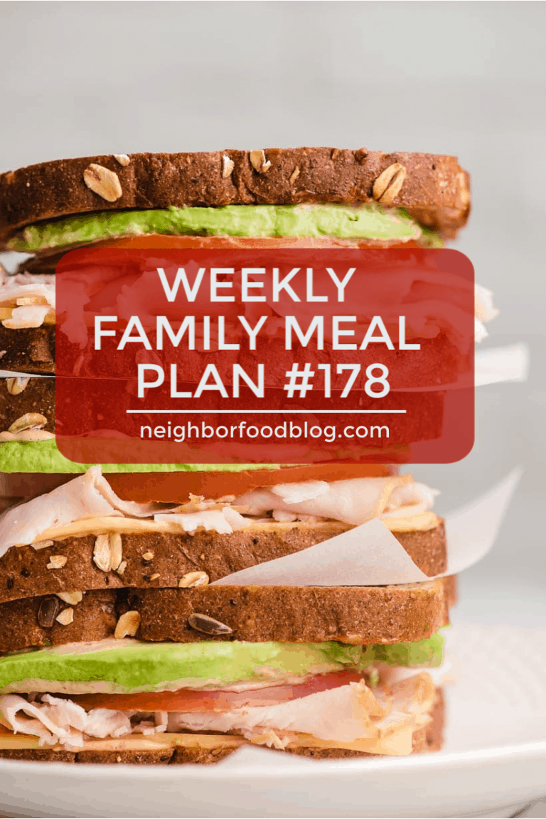 Weekly Family Meal Plan #178