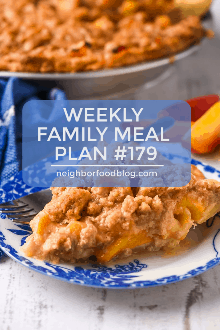 Weekly Family Meal Plan 179
