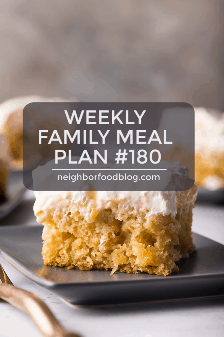 Weekly Family Meal Plan 180