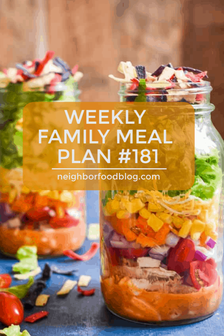Weekly Family Meal Plan 181