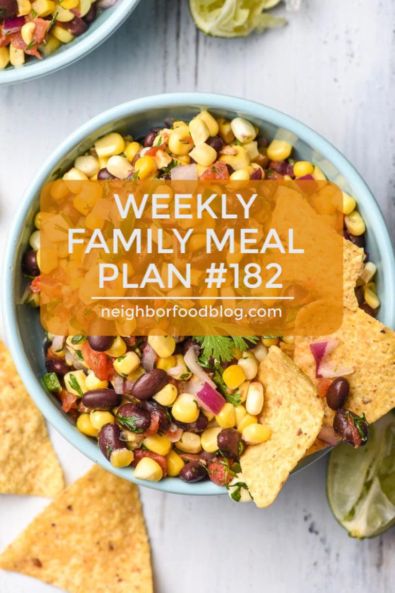 Weekly Family Meal Plan #182
